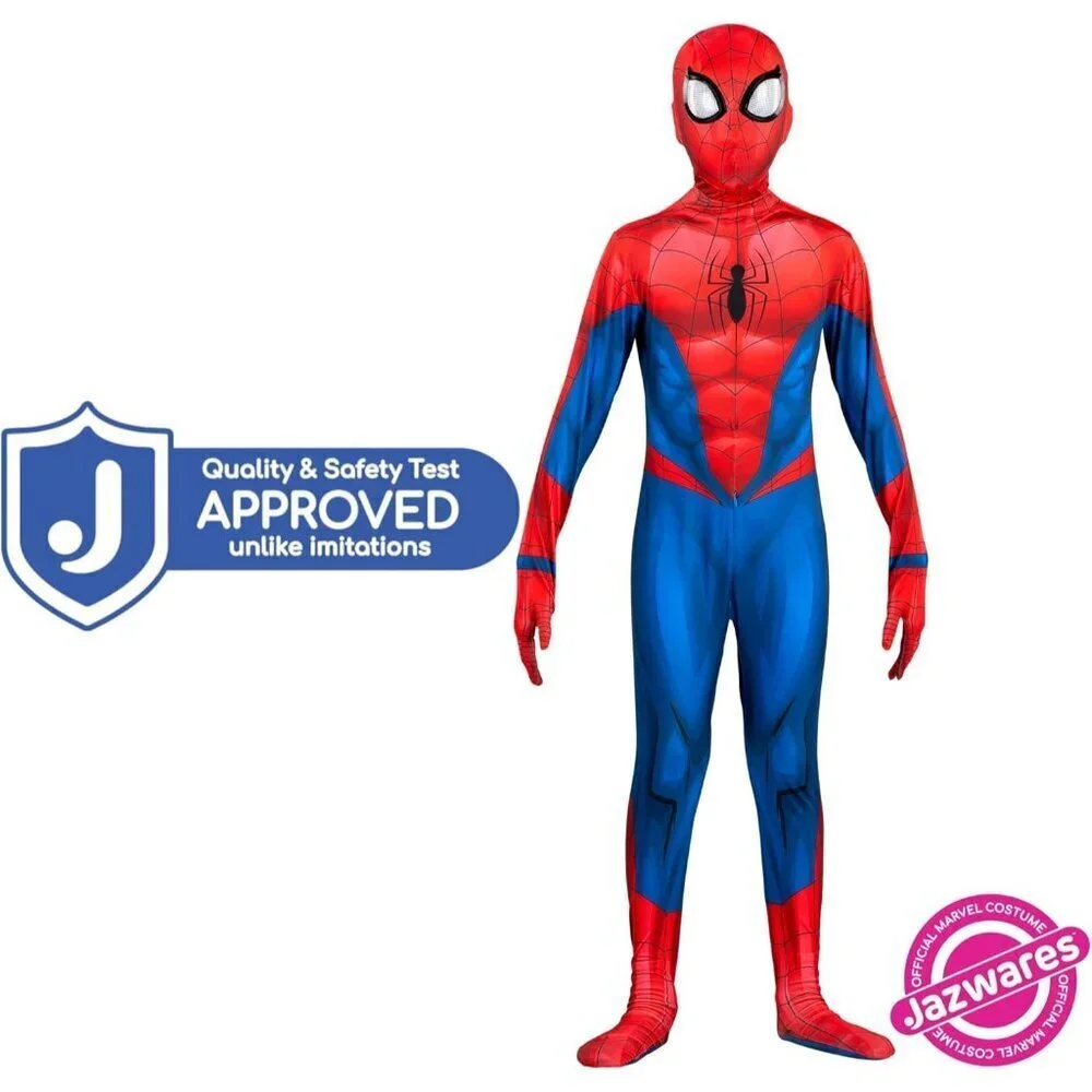 Marvel Spider-Man Official Youth Deluxe Two-Way Stretch Spandex Zentai Costume